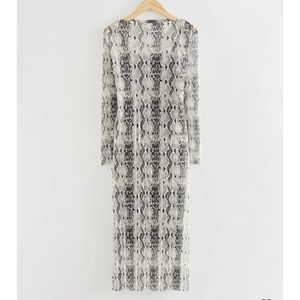 Midi Mock Neck Mesh Dress from & other stories women’s size L